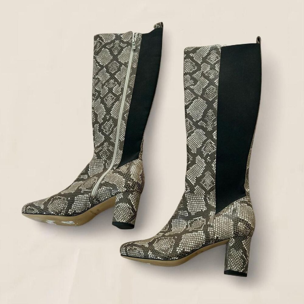 Donald J Pliner grey python snakeskin leather Par… - image 4